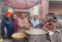 नववर्ष के उपलक्ष में लाडवा की सुख समृद्धि के लिए खेड़ा मंदिर पर भंडारे का आयोजन