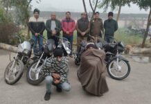 विभिन्न मुकदमों में मोटरसाइकिल चोरी करने वाले दो आरोपियों को एंटी व्हीकल थेफ्ट यूनिट करनाल ने किए गिरफ्तार
