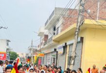 जैन स्थानक में चातुर्मास हेतु जैन साध्वियों का श्रद्धाभाव से हुआ मंगल प्रवेश