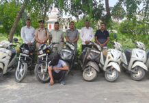 कब्जे से 7 एक्टिवा व 2 मोटरसाइकिल की बरामद।*