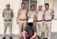 हवाई फायर करने का आरोपी गिरफ्तार, रिवाल्वर व रोंद बरामद