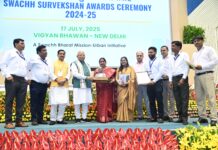 स्वच्छ सर्वेक्षण-2024 परिणाम हुए घोषित, सुपर स्वच्छ शहर श्रेणी में करनाल को मिला देश में तीसरा रैंक, राष्ट्रति द्रोपर्दी मुर्मू ने दिया प्रमाण पत्र व प्रतिमा।