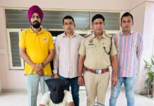 चाकू की नोक पर लूट की वारदात को अंजाम देने वाला एक आरोपी गिरफतार