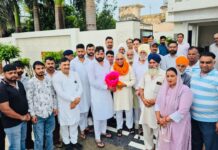 विधानसभा प्रभारी रामकुमार कश्यप पंहुचे भूपेन्द्र चहल के निवास स्थान