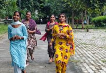 महाविद्यालय में खेल समिति द्वारा दौड़ प्रतियोगिता का आयोजन