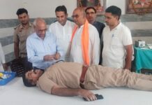 पुलिस विभाग द्वारा रक्तदान शिविर का आयोजन एक सराहनीय कार्य है-विधायक कश्यप