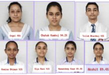 अनेजा सिटी हार्ट स्कूल की छात्रा ने 95 प्रतिशत अंक हासिल किए