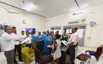 स्वच्छता पखवाड़ा के बारे में सभी स्वास्थ्य कर्मियों एवं सुपरवाइजर को शपथ दिलवाई